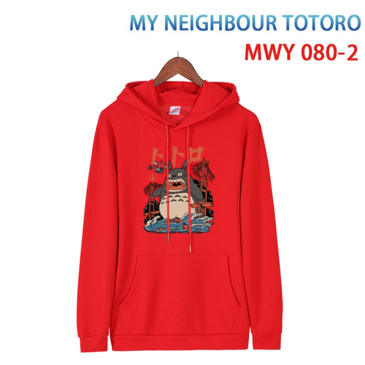 TOTORO Cotton Hooded Patch Pocket Sweatshirt from S to 4XL  MWY 080 2