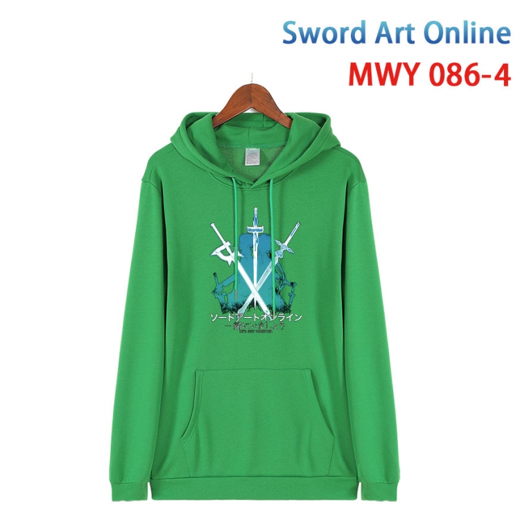 Sword Art Online Cotton Hooded Patch Pocket Sweatshirt from S to 4XL  MWY 086 4