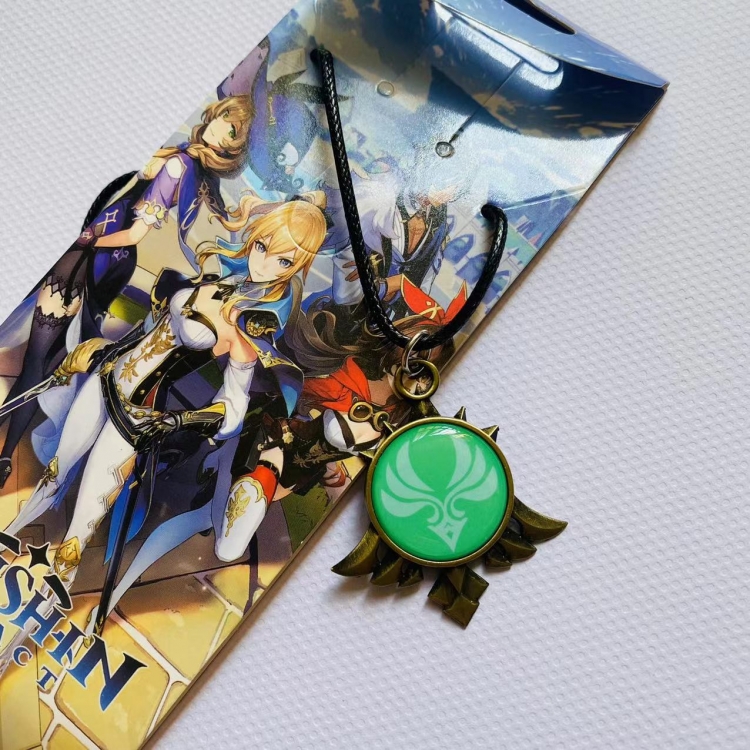 Genshin Impact Anime surrounding metal necklace pendant price for 5 pcs 656