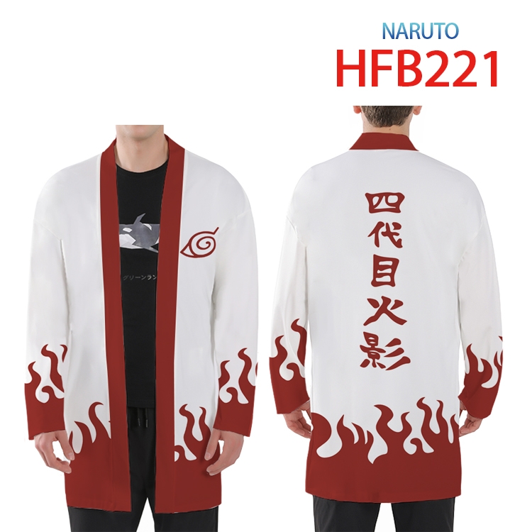 Naruto Anime Peripheral Full Color Long Kimono  from XS to 4XL  HFB-221