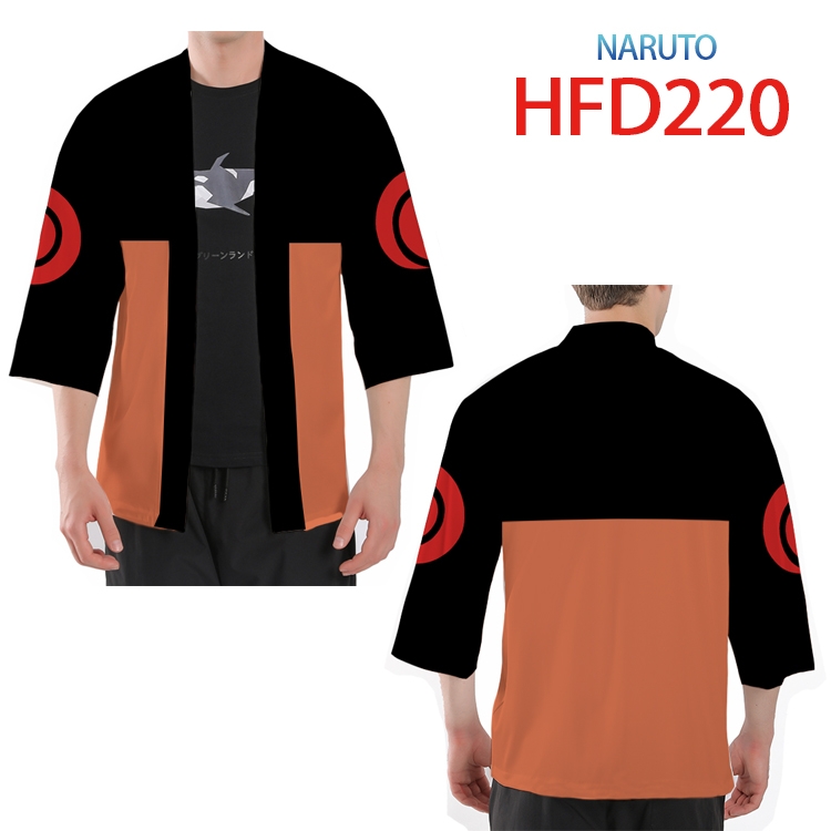 Naruto Anime peripheral full-color short kimono from S to 4XL HFD-220
