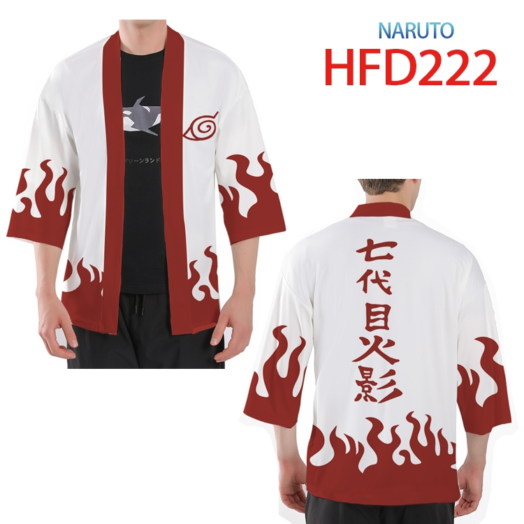 Naruto Anime peripheral full-color short kimono from S to 4XL HFD-222