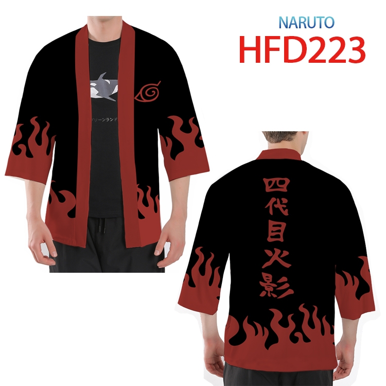 Naruto Anime peripheral full-color short kimono from S to 4XL HFD-223