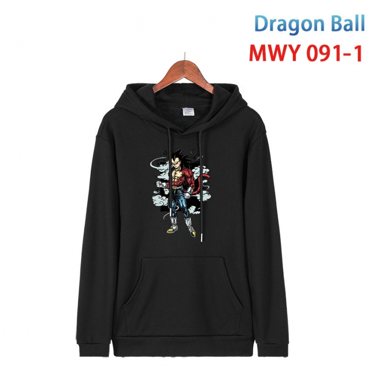 DRAGON BALL Cartoon Sleeve Hooded Patch Pocket Cotton Sweatshirt from S to 4XL MWY-089-5