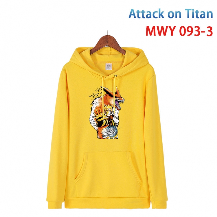 Shingeki no Kyojin Cartoon Sleeve Hooded Patch Pocket Cotton Sweatshirt from S to 4XL  MWY-093-3