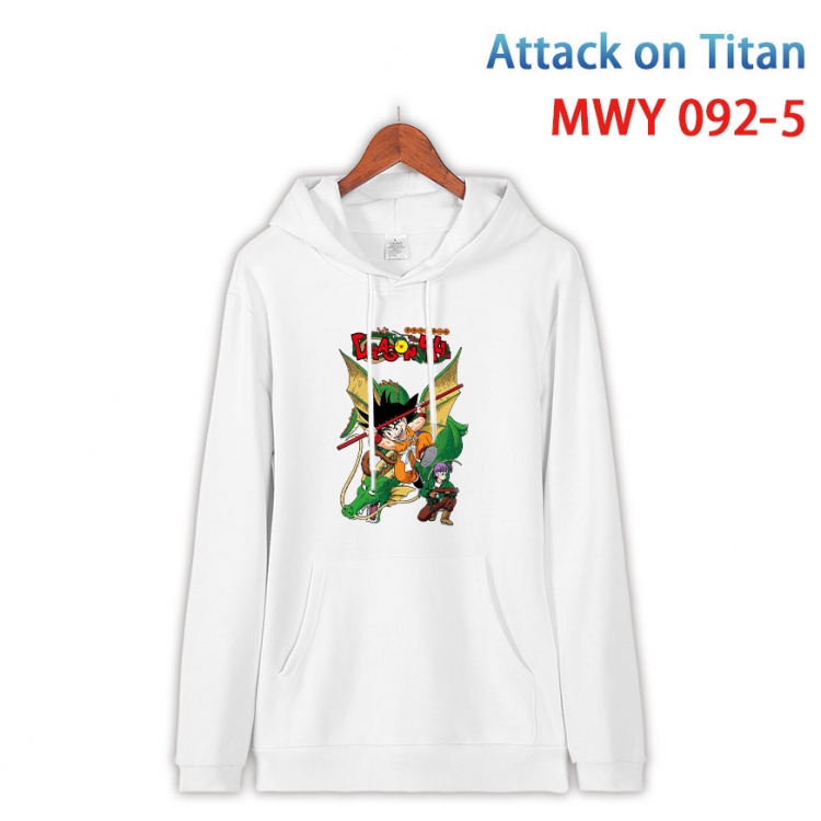 Shingeki no Kyojin Cartoon Sleeve Hooded Patch Pocket Cotton Sweatshirt from S to 4XL MWY-092-5