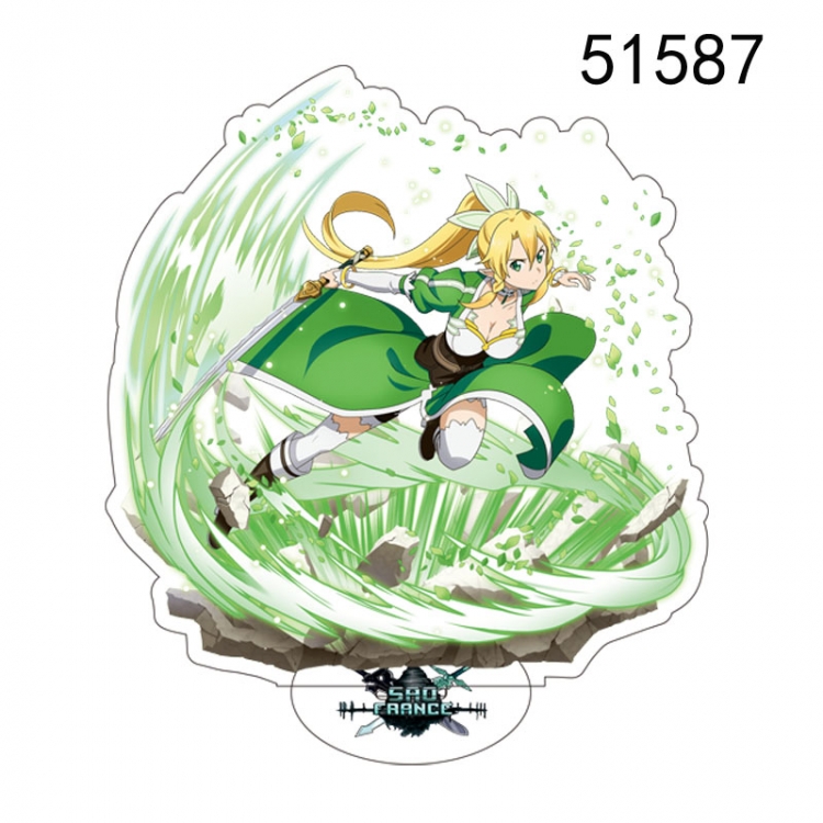 Sword Art Online Anime characters acrylic Standing Plates Keychain 15CM 51587
