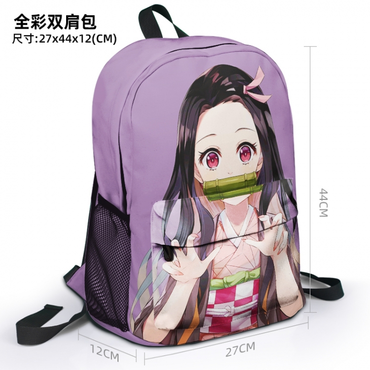 Demon Slayer Kimets Animation surrounding full color backpack student school bag 27x44x12