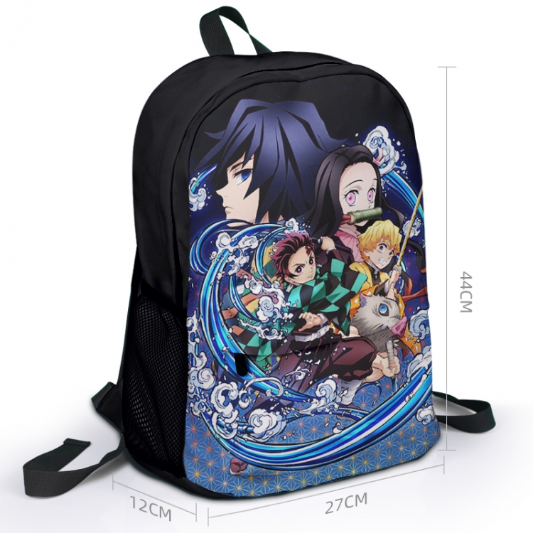 Demon Slayer Kimets Animation surrounding full color backpack student school bag 27x44x12