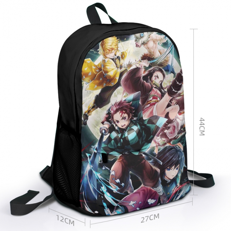 Demon Slayer Kimets Animation surrounding full color backpack student school bag 27x44x12