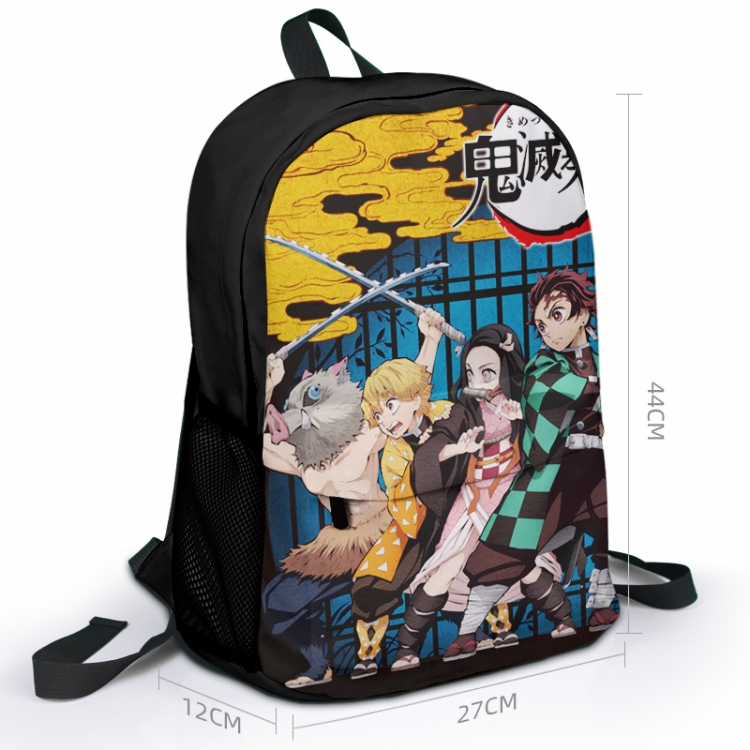 Demon Slayer Kimets Animation surrounding full color backpack student school bag 27x44x12