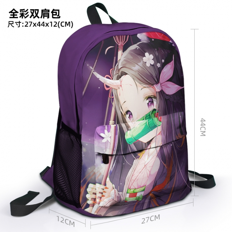 Demon Slayer Kimets Animation surrounding full color backpack student school bag 27x44x12