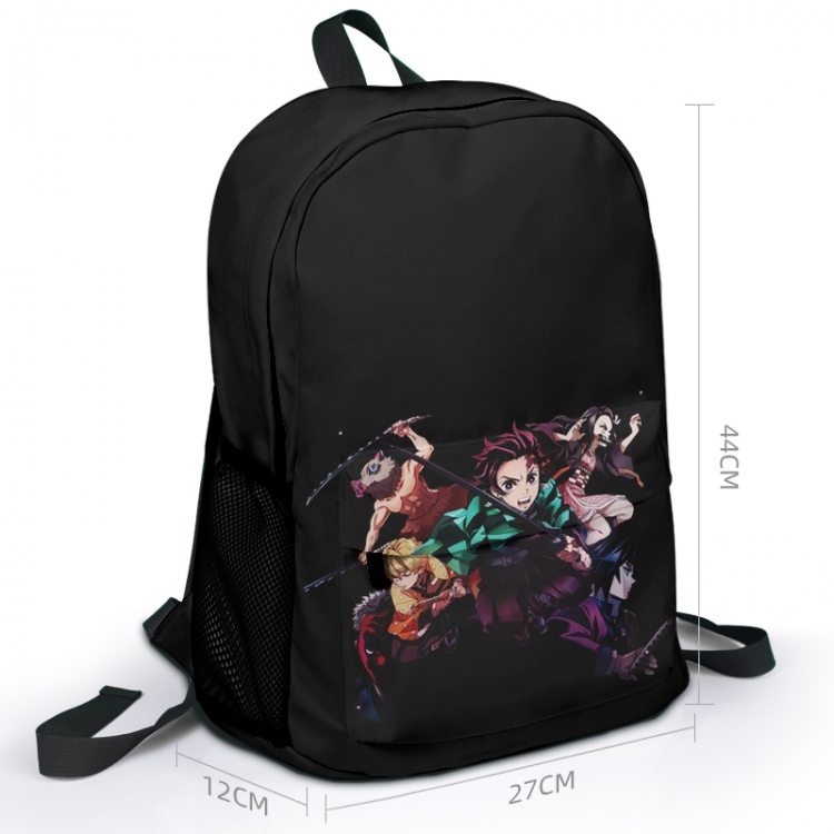 Demon Slayer Kimets Animation surrounding full color backpack student school bag 27x44x12