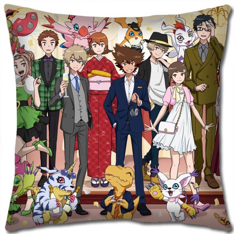 Digimon Anime square full-color pillow cushion 45X45CM NO FILLING  S2-67