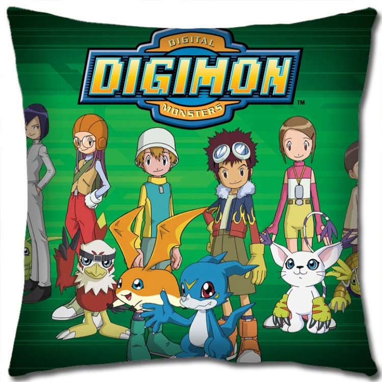 Digimon Anime square full-color pillow cushion 45X45CM NO FILLING S2-47