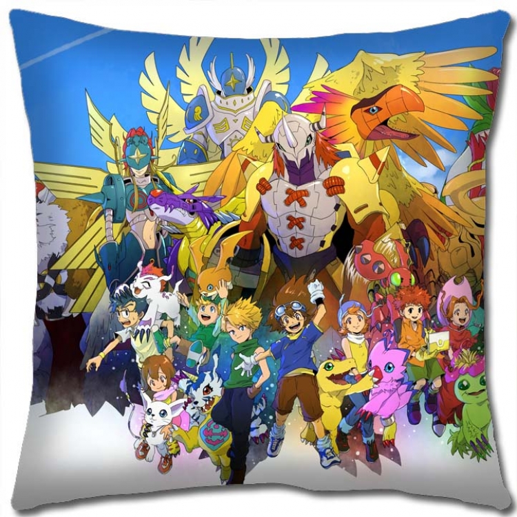 Digimon Anime square full-color pillow cushion 45X45CM NO FILLING  S2-55