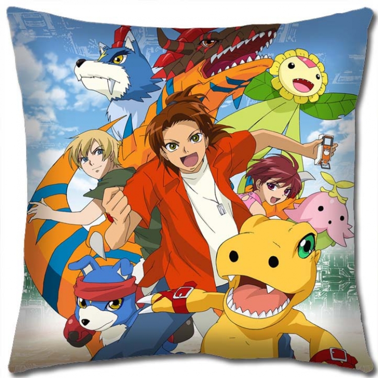 Digimon Anime square full-color pillow cushion 45X45CM NO FILLING S2-23