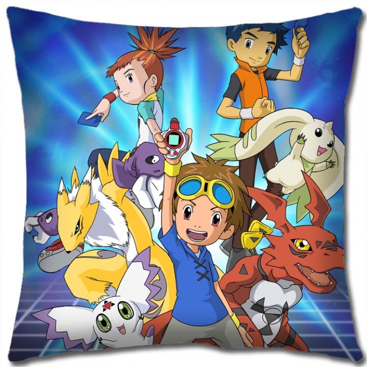 Digimon Anime square full-color pillow cushion 45X45CM NO FILLING  S2-19