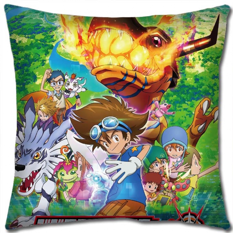 Digimon Anime square full-color pillow cushion 45X45CM NO FILLING  S2-38