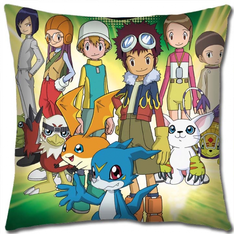 Digimon Anime square full-color pillow cushion 45X45CM NO FILLING S2-37