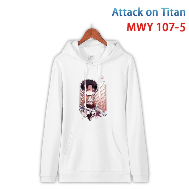 Shingeki no Kyojin Cartoon Sleeve Hooded Patch Pocket Cotton Sweatshirt from S to 4XL  MWY-107-5