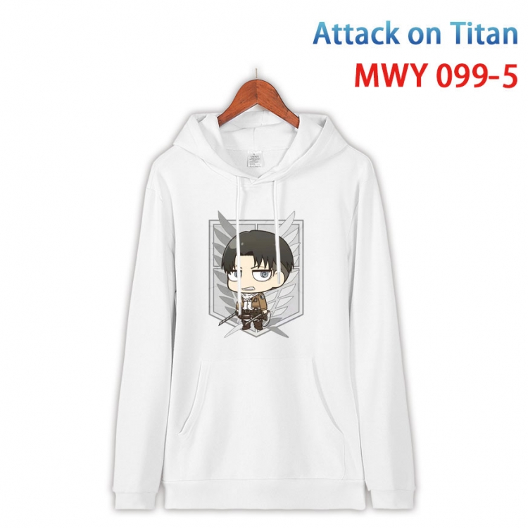 Shingeki no Kyojin Cartoon Sleeve Hooded Patch Pocket Cotton Sweatshirt from S to 4XL MWY-099-5