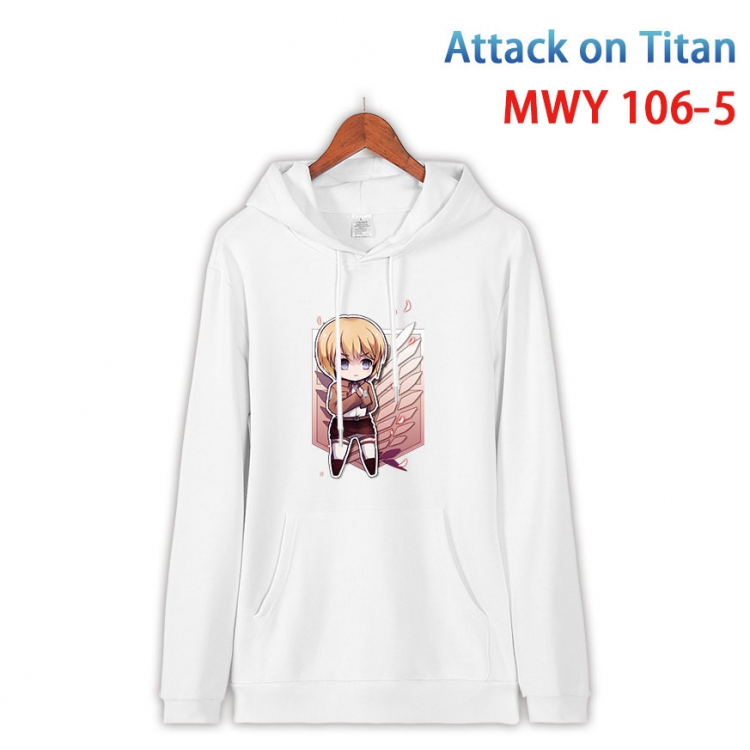 Shingeki no Kyojin Cartoon Sleeve Hooded Patch Pocket Cotton Sweatshirt from S to 4XL  MWY-106-5