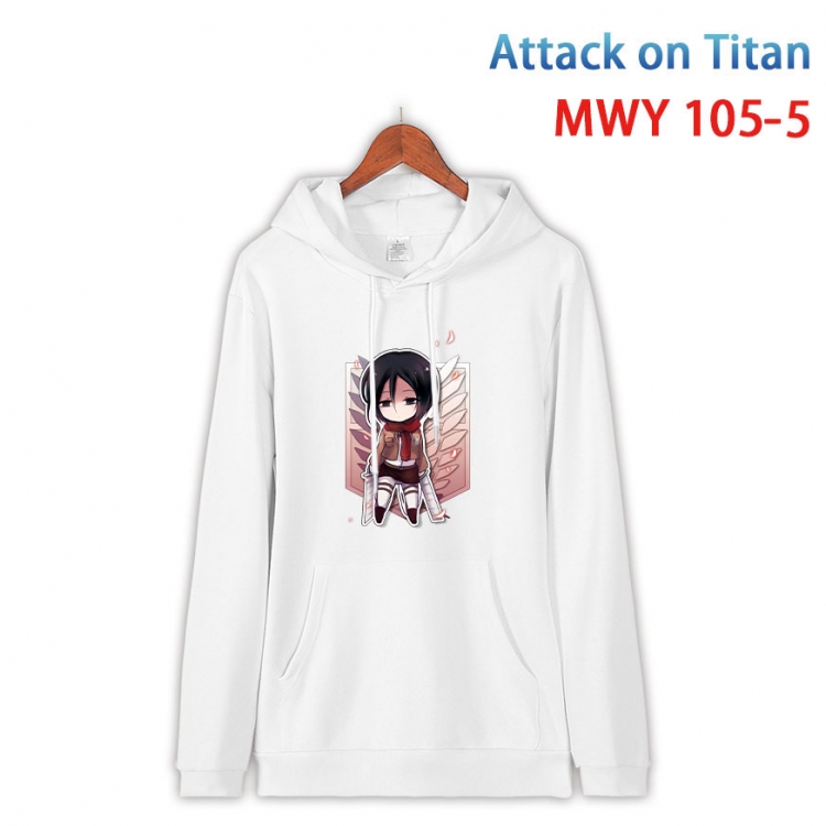 Shingeki no Kyojin Cartoon Sleeve Hooded Patch Pocket Cotton Sweatshirt from S to 4XL  MWY-105-5