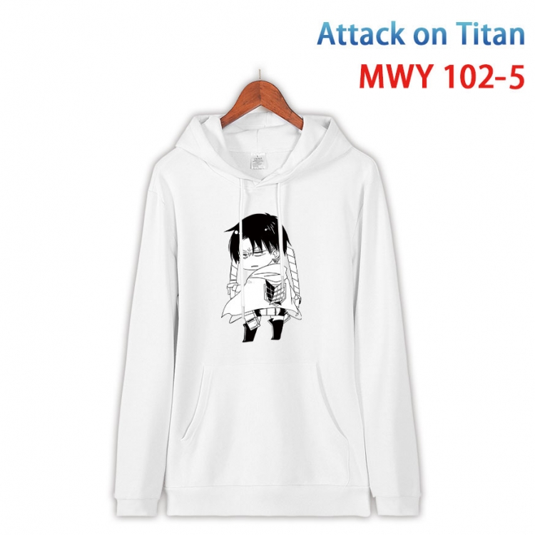 Shingeki no Kyojin Cartoon Sleeve Hooded Patch Pocket Cotton Sweatshirt from S to 4XL   MWY-102-5