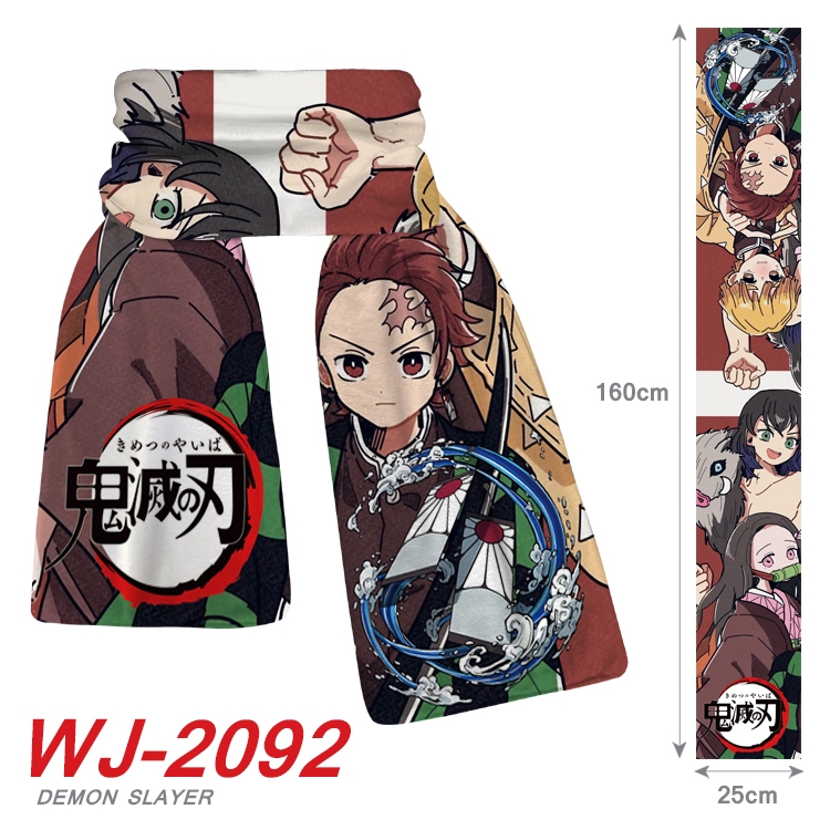 Demon Slayer Kimets Anime plush impression scarf  WJ-2092
