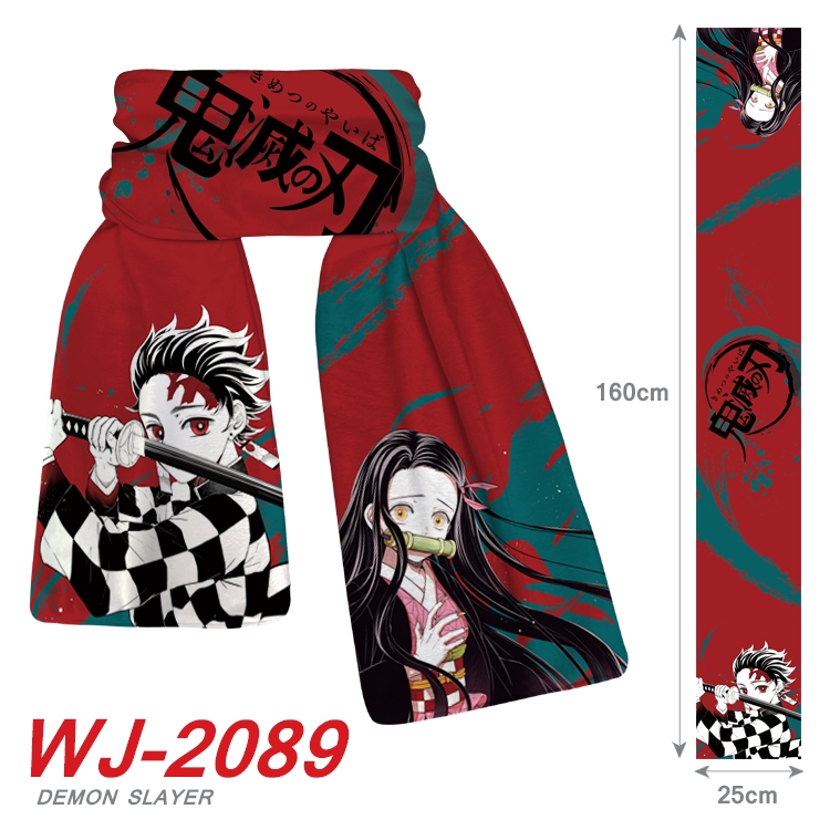 Demon Slayer Kimets Anime plush impression scarf  WJ-2089