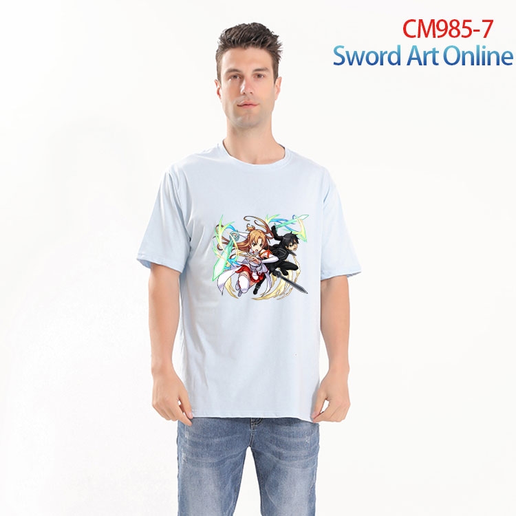 Sword Art Online Printed short-sleeved cotton T-shirt from S to 4XL  CM-985-7