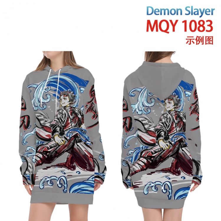 Demon Slayer Kimets Full color printed hooded long sweater from XS to 4XL MQY-1083
