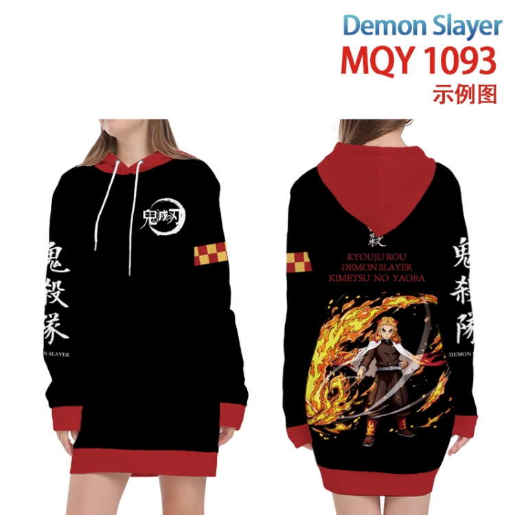 Demon Slayer Kimets Full color printed hooded long sweater from XS to 4XL  MQY-1093