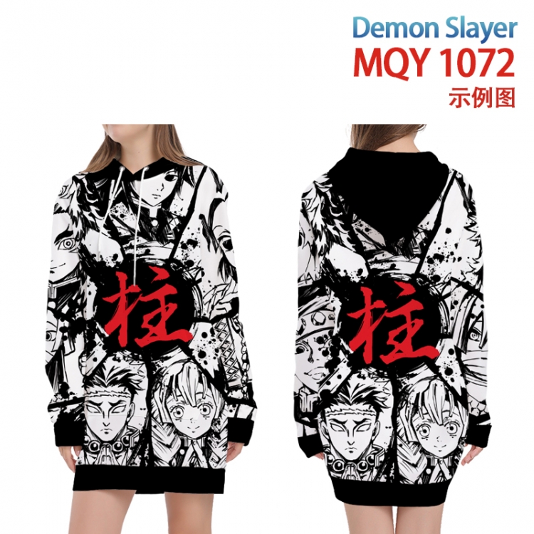 Demon Slayer Kimets Full color printed hooded long sweater from XS to 4XL MQY-1072