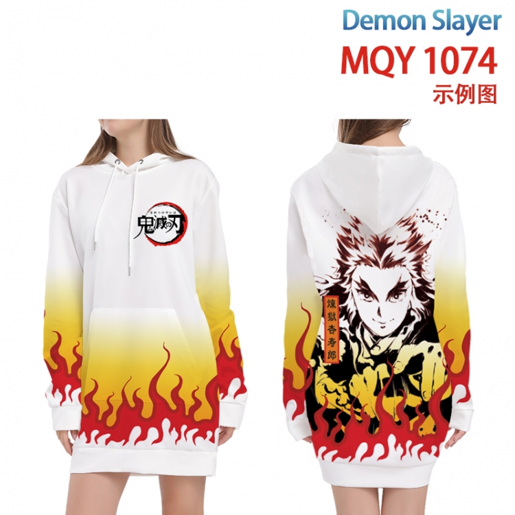Demon Slayer Kimets Full color printed hooded long sweater from XS to 4XL  MQY-1074