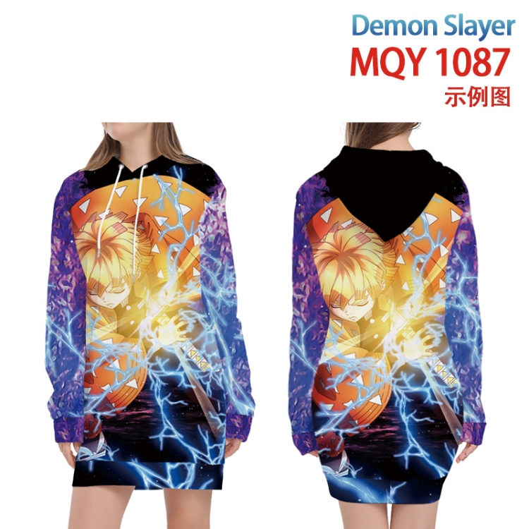 Demon Slayer Kimets Full color printed hooded long sweater from XS to 4XL  MQY-1087