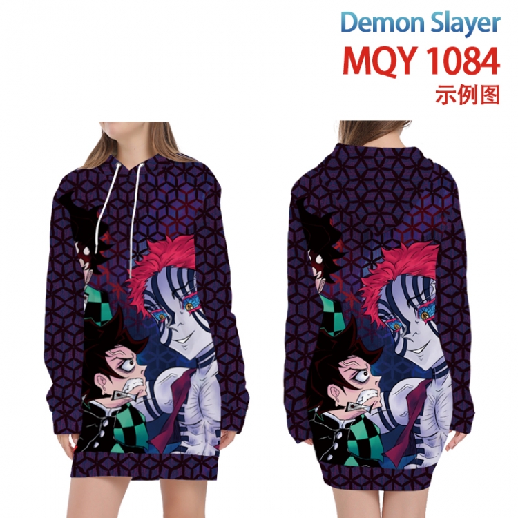 Demon Slayer Kimets Full color printed hooded long sweater from XS to 4XL  MQY-1084