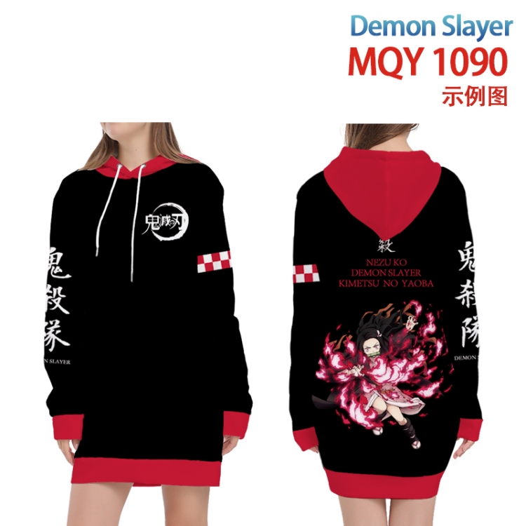 Demon Slayer Kimets Full color printed hooded long sweater from XS to 4XL  MQY-1090