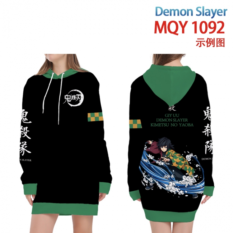 Demon Slayer Kimets Full color printed hooded long sweater from XS to 4XL  MQY-1092