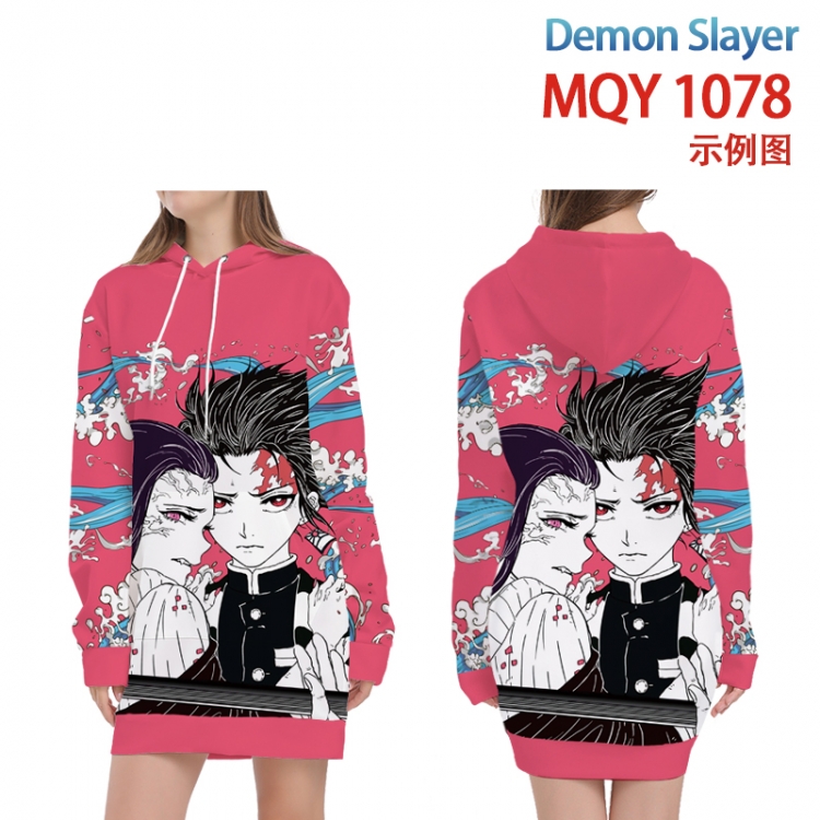 Demon Slayer Kimets Full color printed hooded long sweater from XS to 4XL  MQY-1077