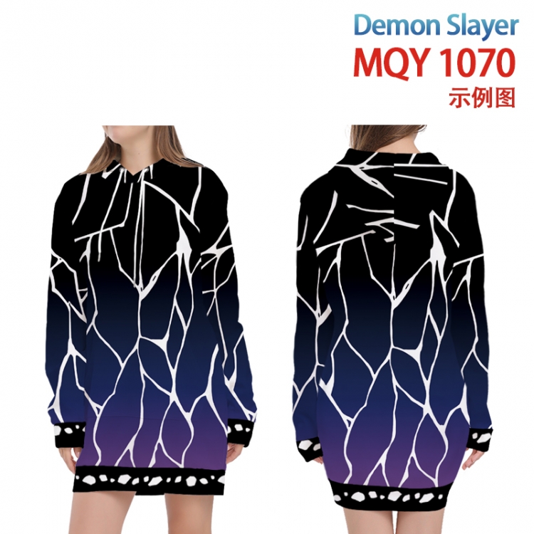 Demon Slayer Kimets Full color printed hooded long sweater from XS to 4XL  MQY-1070