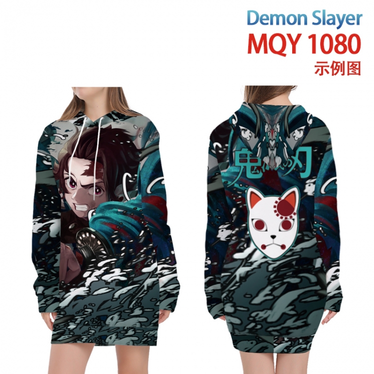 Demon Slayer Kimets Full color printed hooded long sweater from XS to 4XL  MQY-1080
