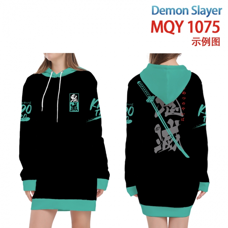 Demon Slayer Kimets Full color printed hooded long sweater from XS to 4XL  MQY-1075