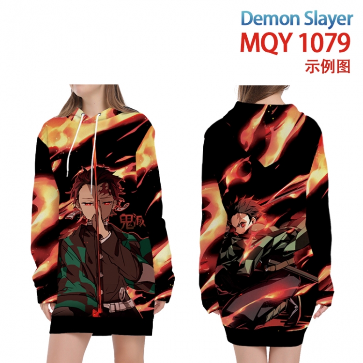 Demon Slayer Kimets Full color printed hooded long sweater from XS to 4XL  MQY-1079