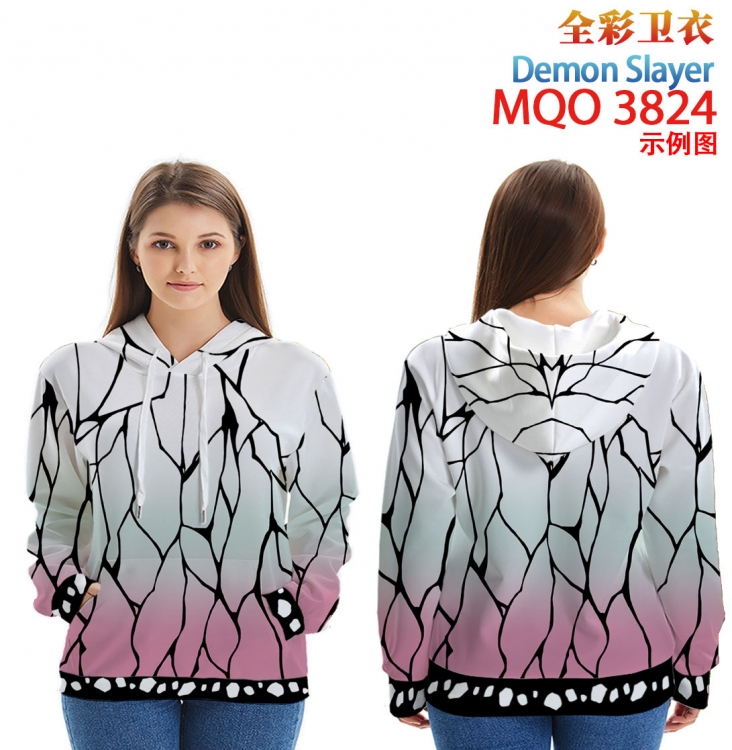 Demon Slayer Kimets Full Color Patch pocket Sweatshirt Hoodie  from XXS to 4XL MQO 3824