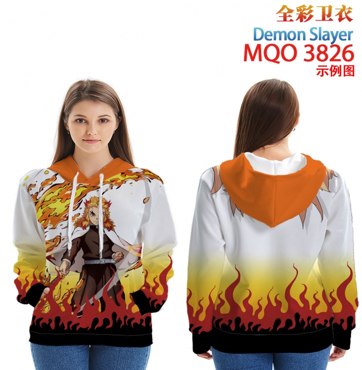 Demon Slayer Kimets Full Color Patch pocket Sweatshirt Hoodie  from XXS to 4XL MQO 3826