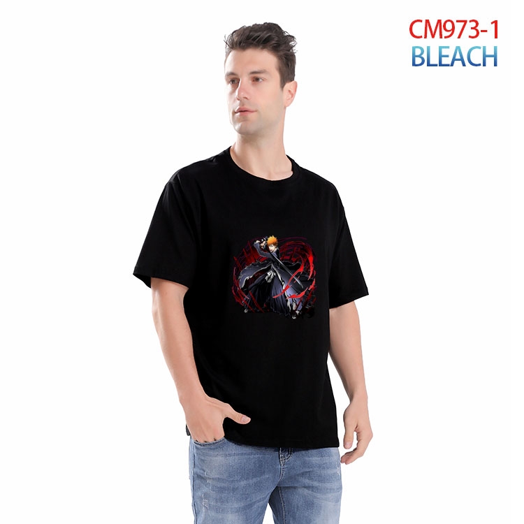 Bleach Printed short-sleeved cotton T-shirt from S to 4XL  CM-973-1
