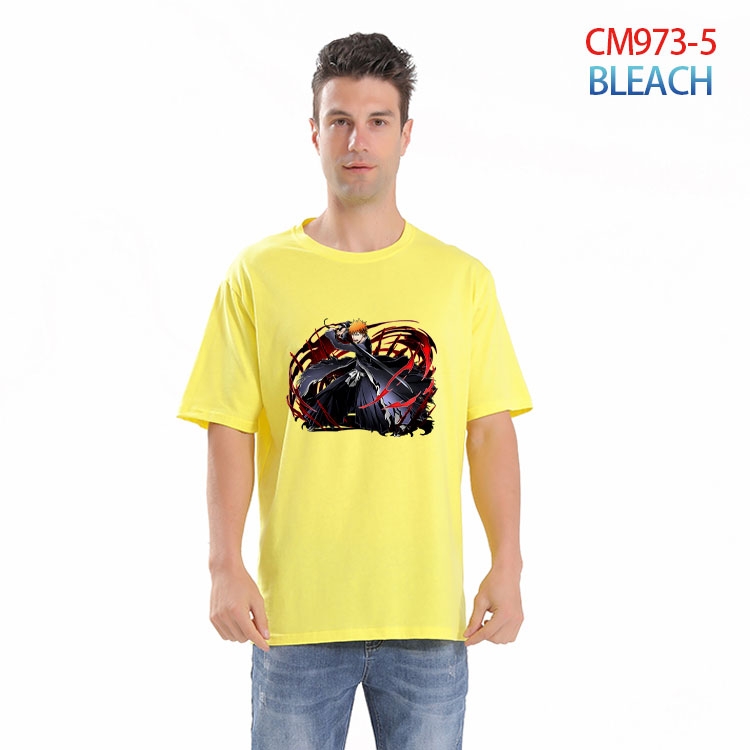 Bleach Printed short-sleeved cotton T-shirt from S to 4XL  CM-973-5