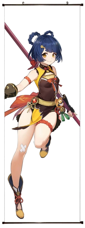 Genshin Impact  Anime  Plastic pole cloth painting Wall Scroll 60X170CM    Y1-97